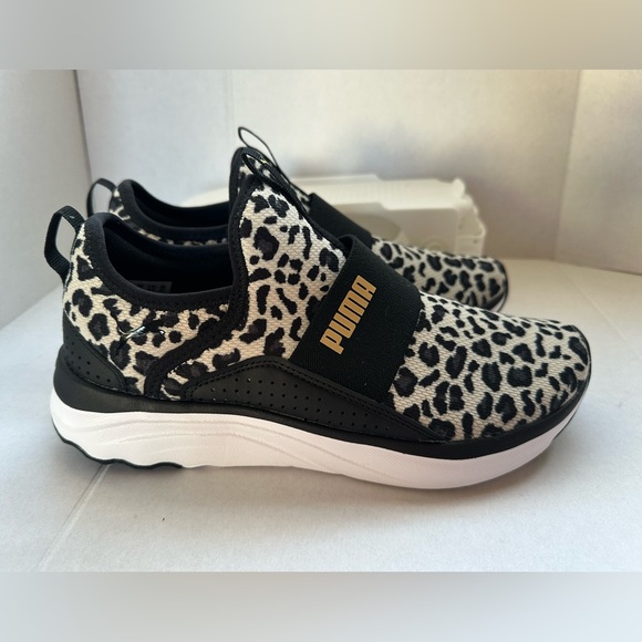 Puma Big Girls Soft Ride Sophia Slip-On Casual Leopard Sneakers Sz 8.5 - Picture 6 of 8